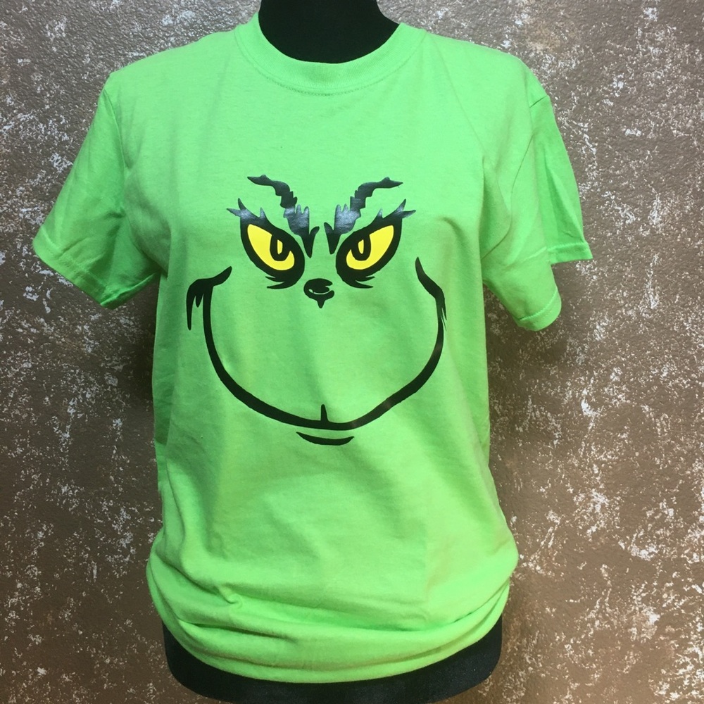 🎄Grinch T-shirt Light Green/Black ADULT🎄UNISEX🎄